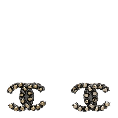 Chanel Crystal CC Earrings Ruthenium 1 of 5