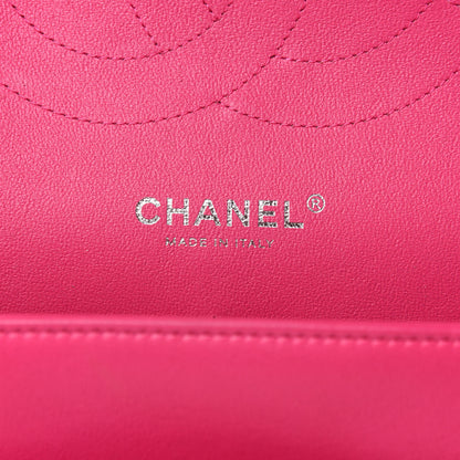Chanel Lambskin Quilted Jumbo Double Flap Dark Pink 6 of 11