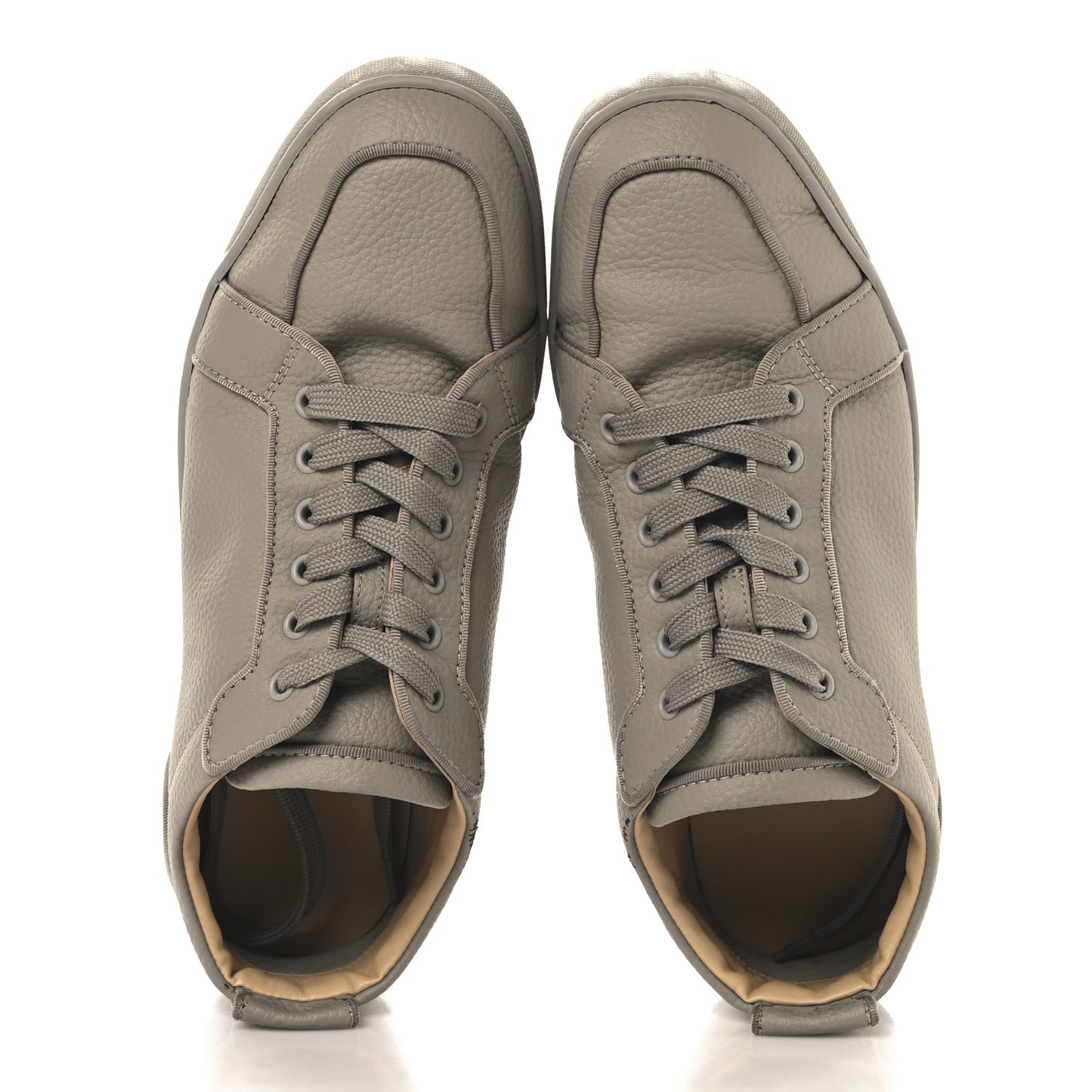 Grained Calfskin Rantulow Orlato Flat Sneakers 43 Goose