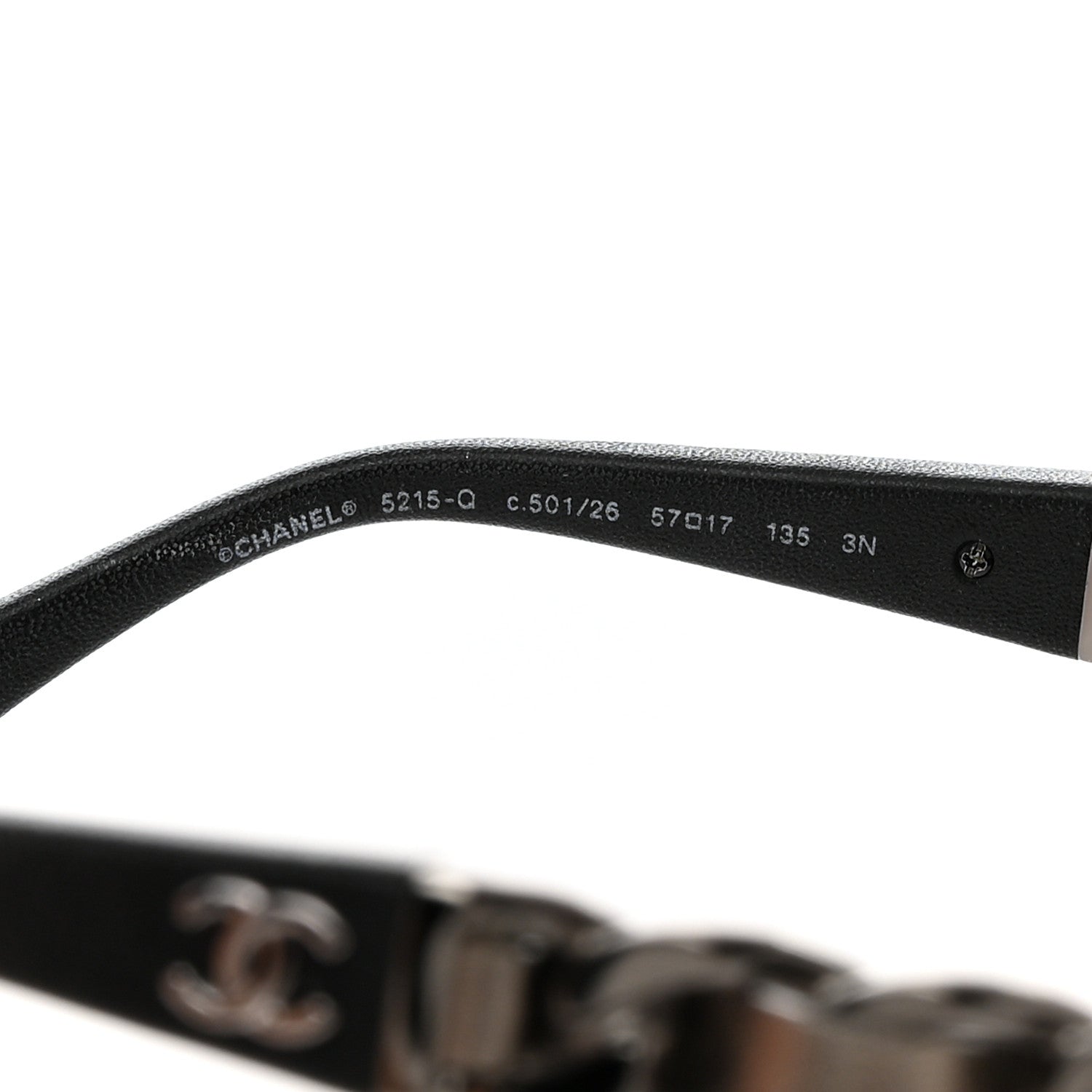Chanel Cat Eye Chain Polarized Sunglasses 5215-Q Black 5 of 13