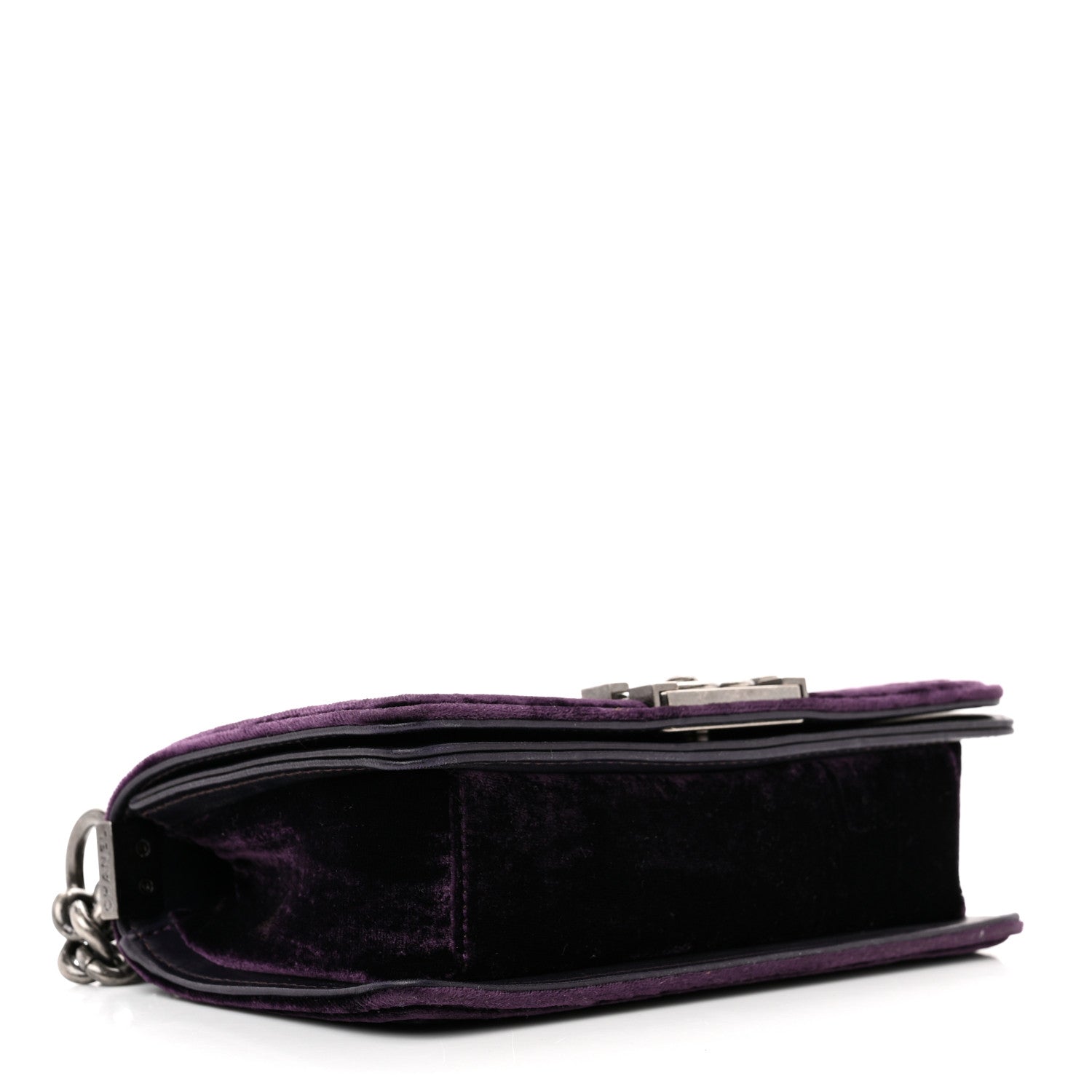 Chanel Velvet Quilted Small Boy Flap Purple 4 of 13