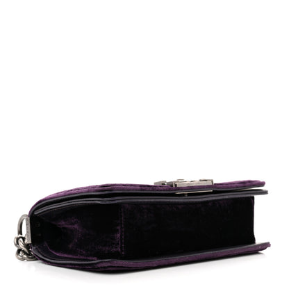 Chanel Velvet Quilted Small Boy Flap Purple 4 of 13
