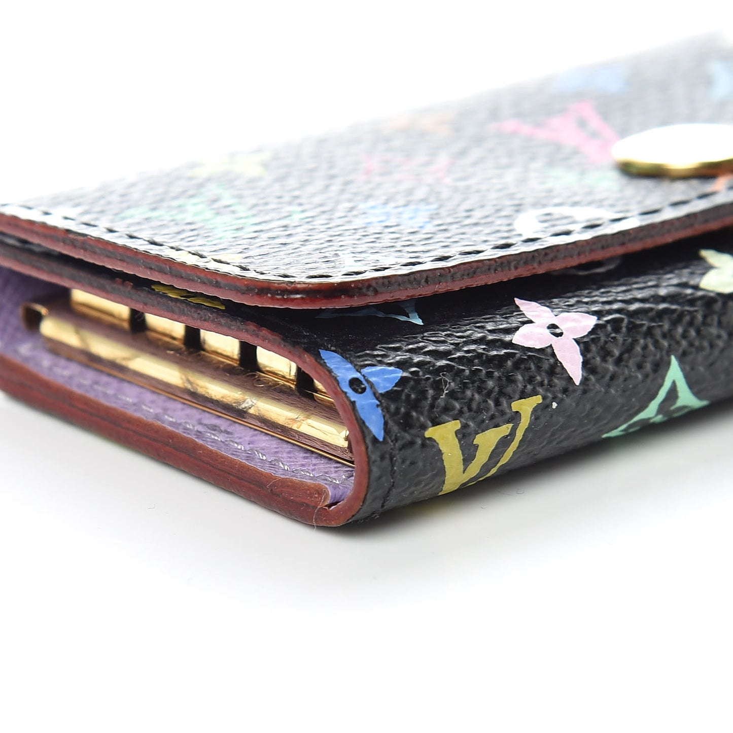 Monogram Multicolor Multicles 4 Key Holder Black Violet