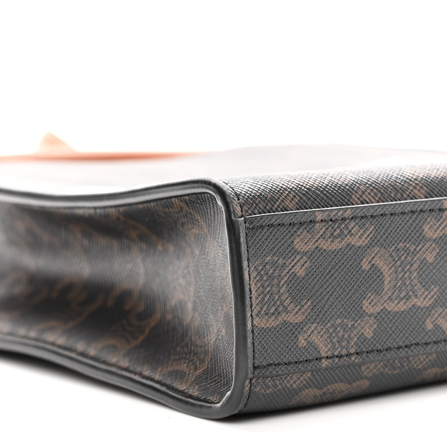 Triomphe Canvas Calfskin Mini Vertical Cabas Tan