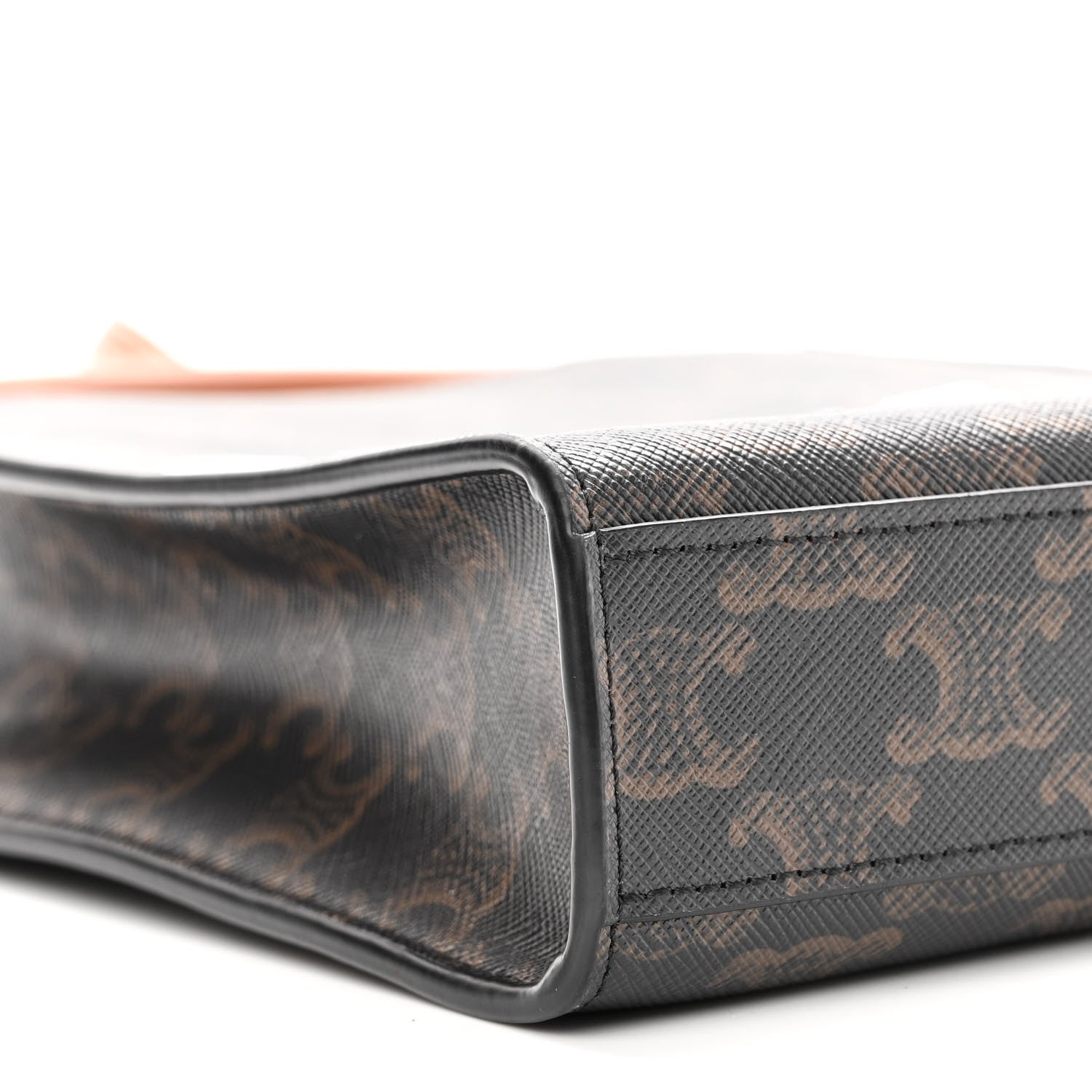 Celine Triomphe Canvas Calfskin Mini Vertical Cabas Tan 7 of 9