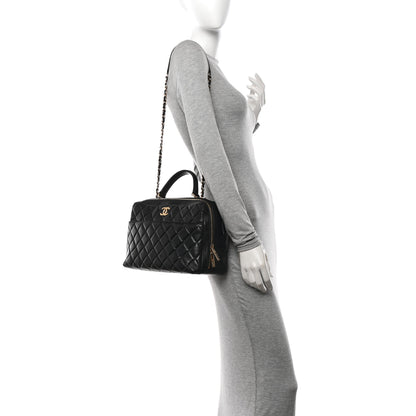 Chanel Lambskin Quilted Large Trendy CC Bowling Bag Black 2 of 13