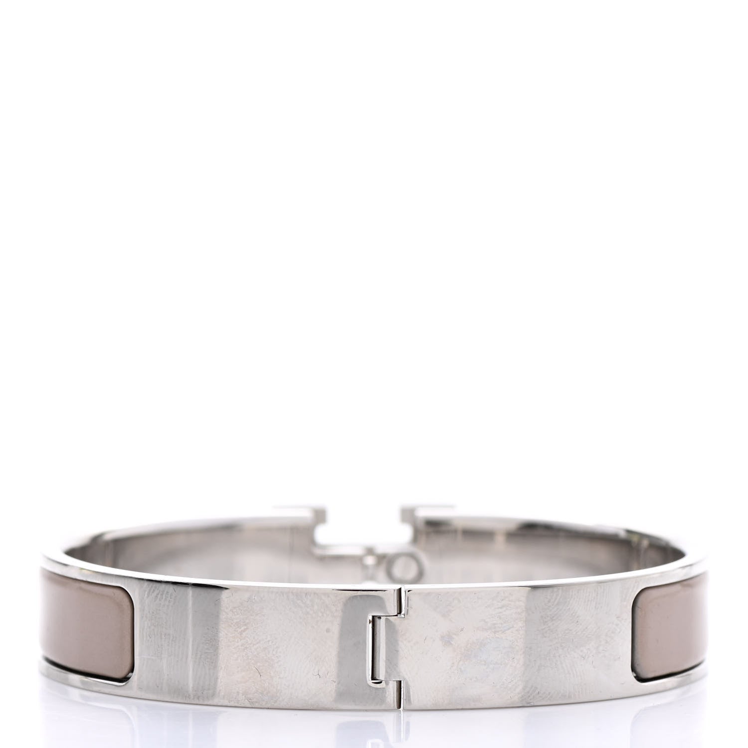 Hermes Enamel Narrow Clic Clac H Bracelet GM Marron Glace 3 of 5