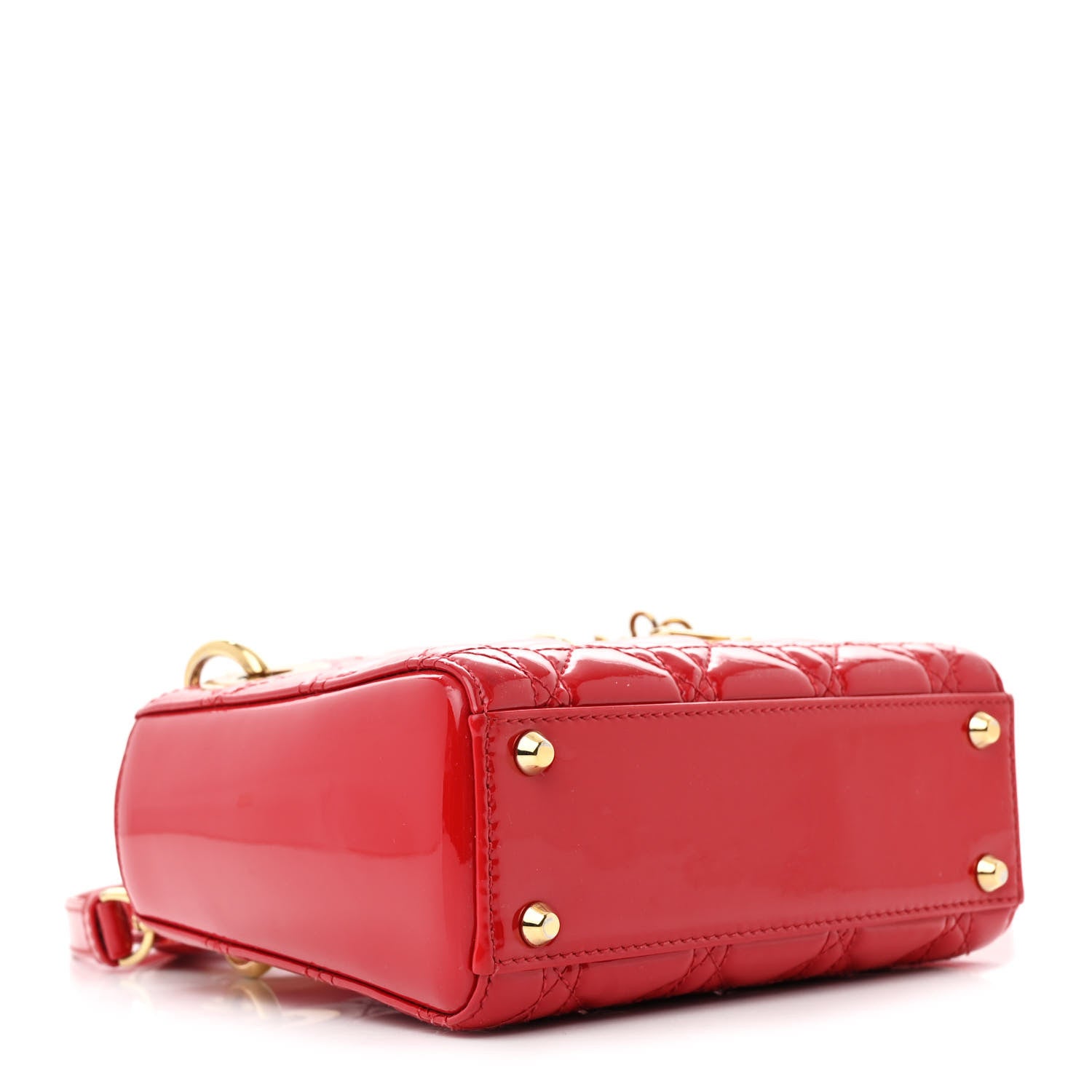 Christian Dior Patent Cannage Mini Lady Dior Red 4 of 10