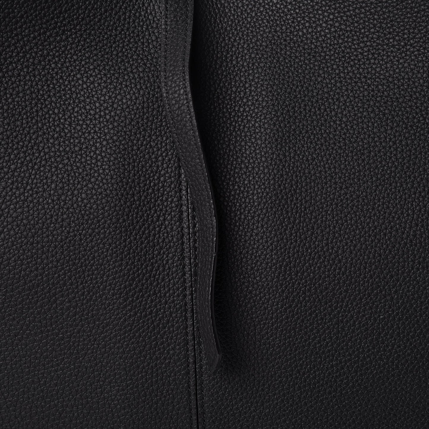 Baby Grained Calfskin Medium Tri-Fold Bag Black