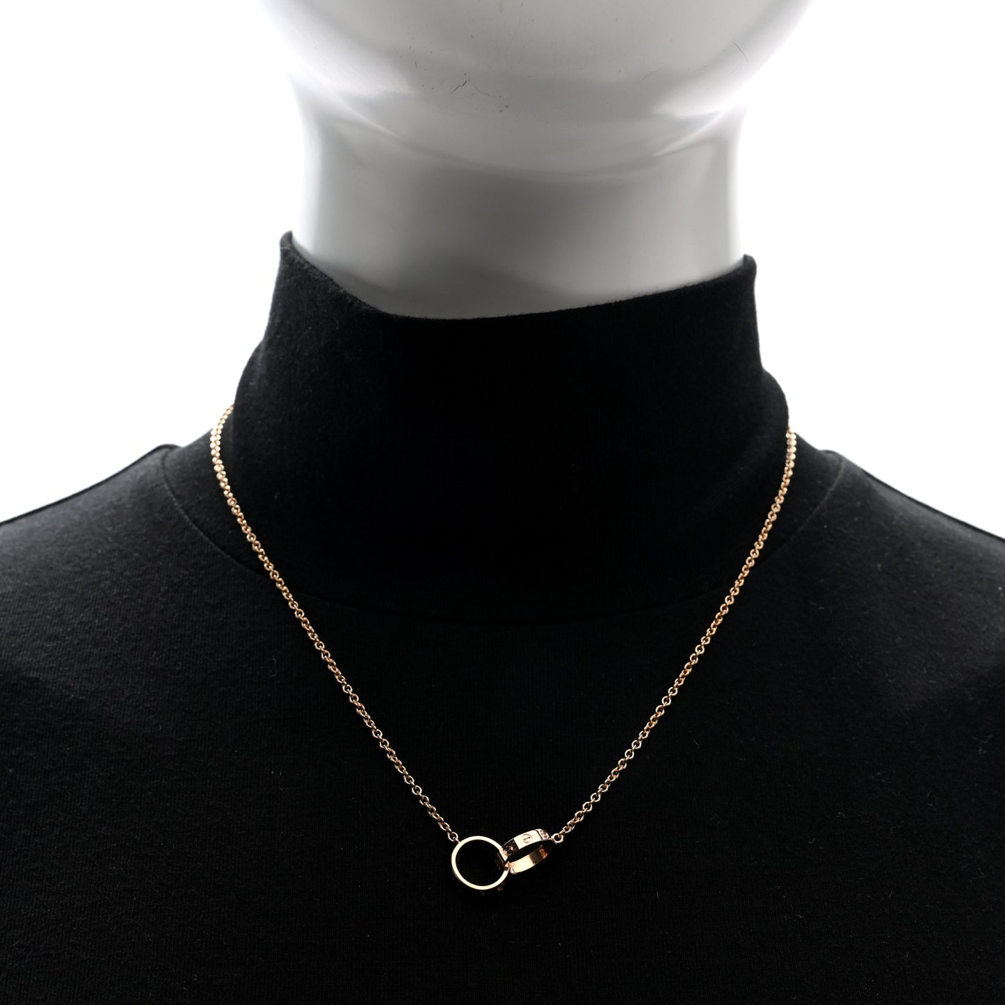 18K Pink Gold Interlocking LOVE Necklace