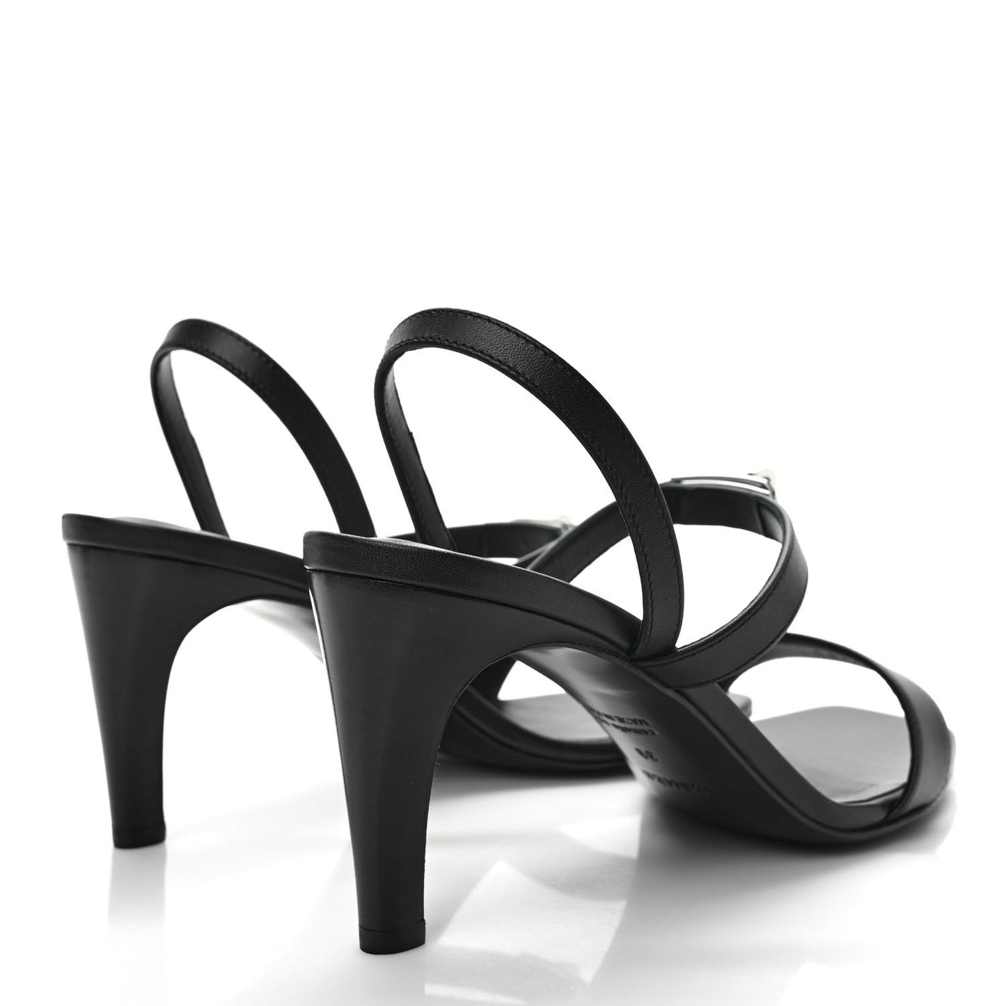 Calfskin Glamour 75 Sandals 39 Black