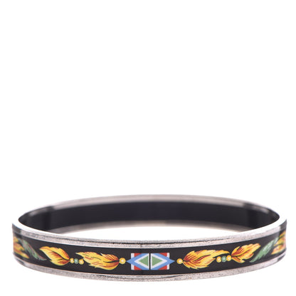 Hermes Enamel Printed Narrow Brazil Bracelet 70 3 of 5