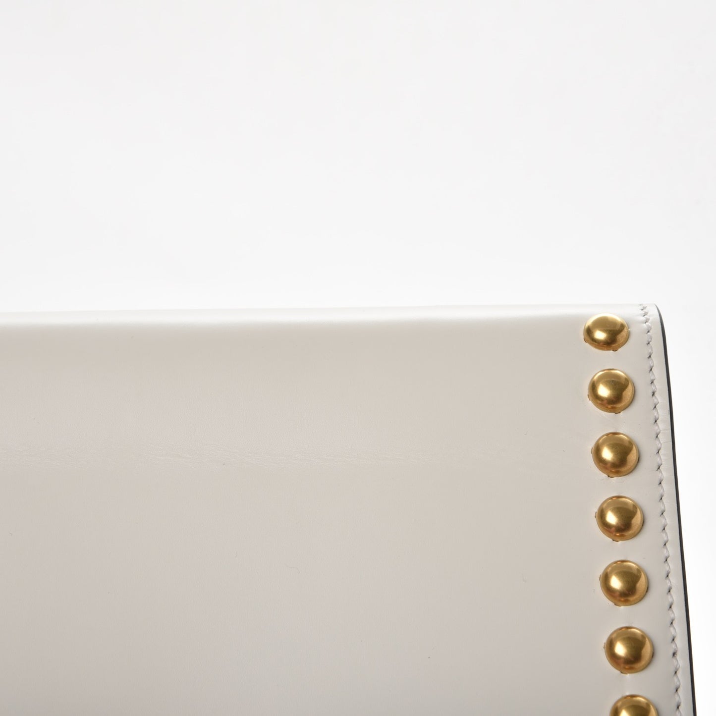 Calfskin Floral Embroidered Small Padlock Shoulder Bag White