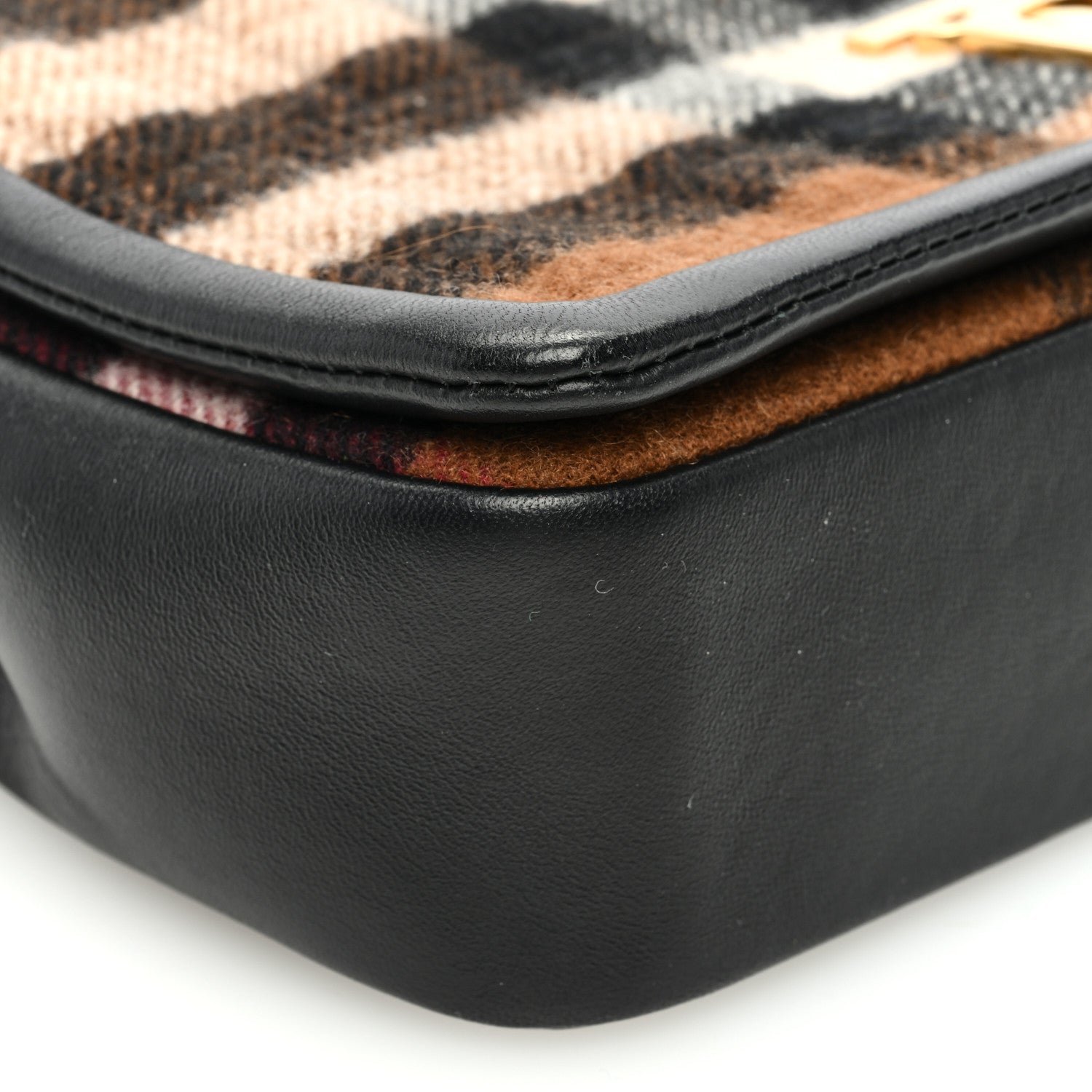 Burberry Check Cashmere Small Lola Bag Black 8 of 10