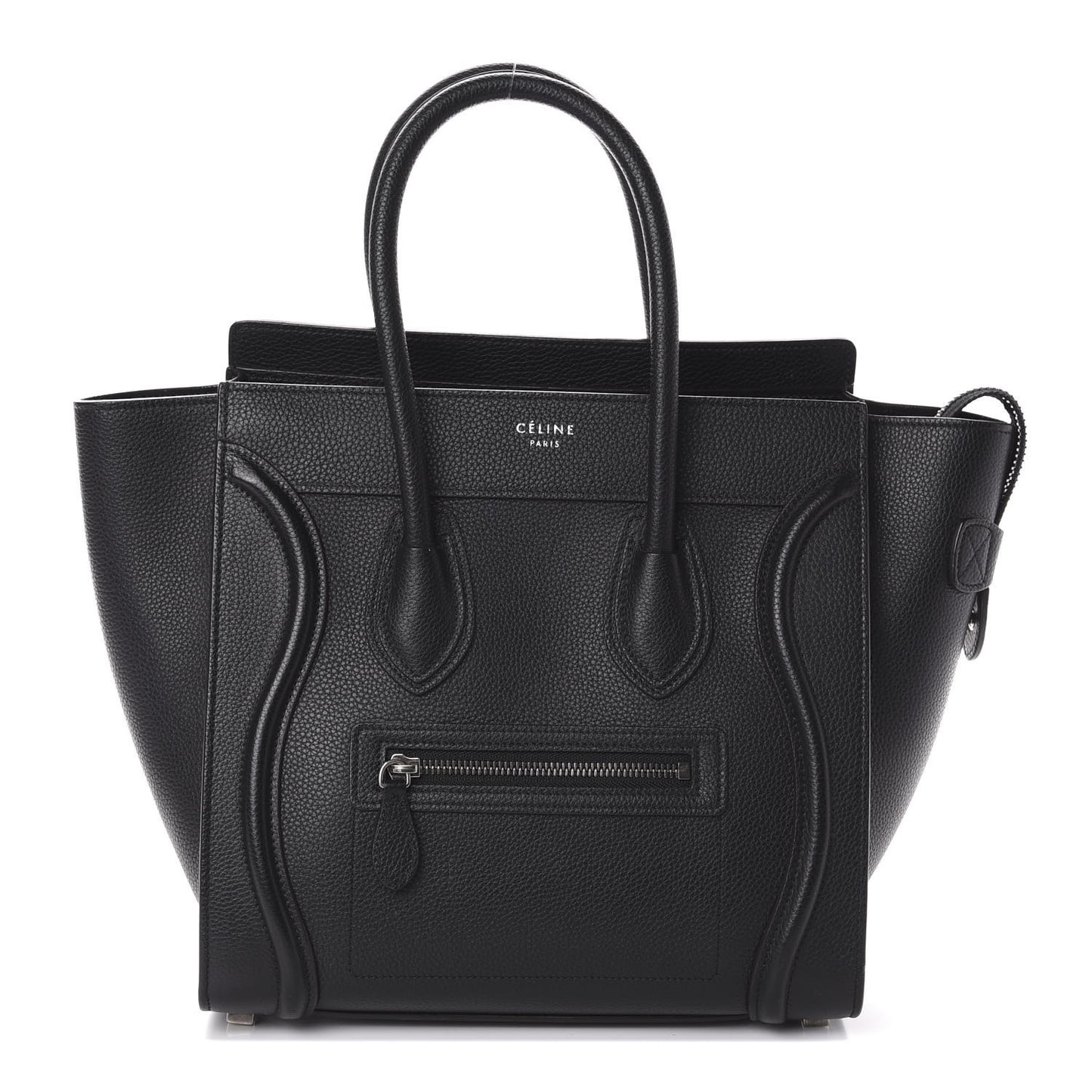 Drummed Calfskin Micro Luggage Black