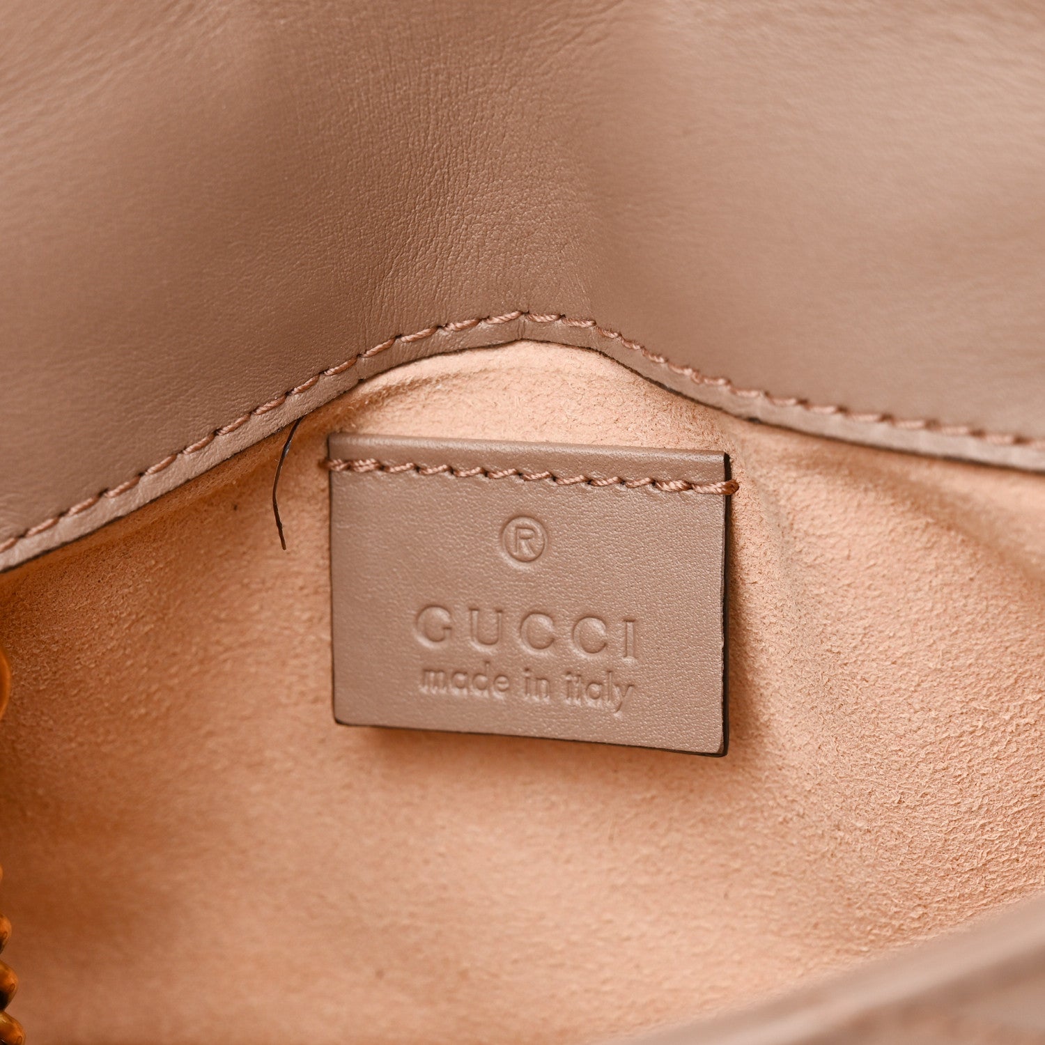 Gucci Calfskin Matelasse Super Mini GG Marmont Shoulder Bag Porcelain Rose 6 of 11