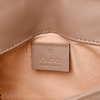 Gucci Calfskin Matelasse Super Mini GG Marmont Shoulder Bag Porcelain Rose 6 of 11