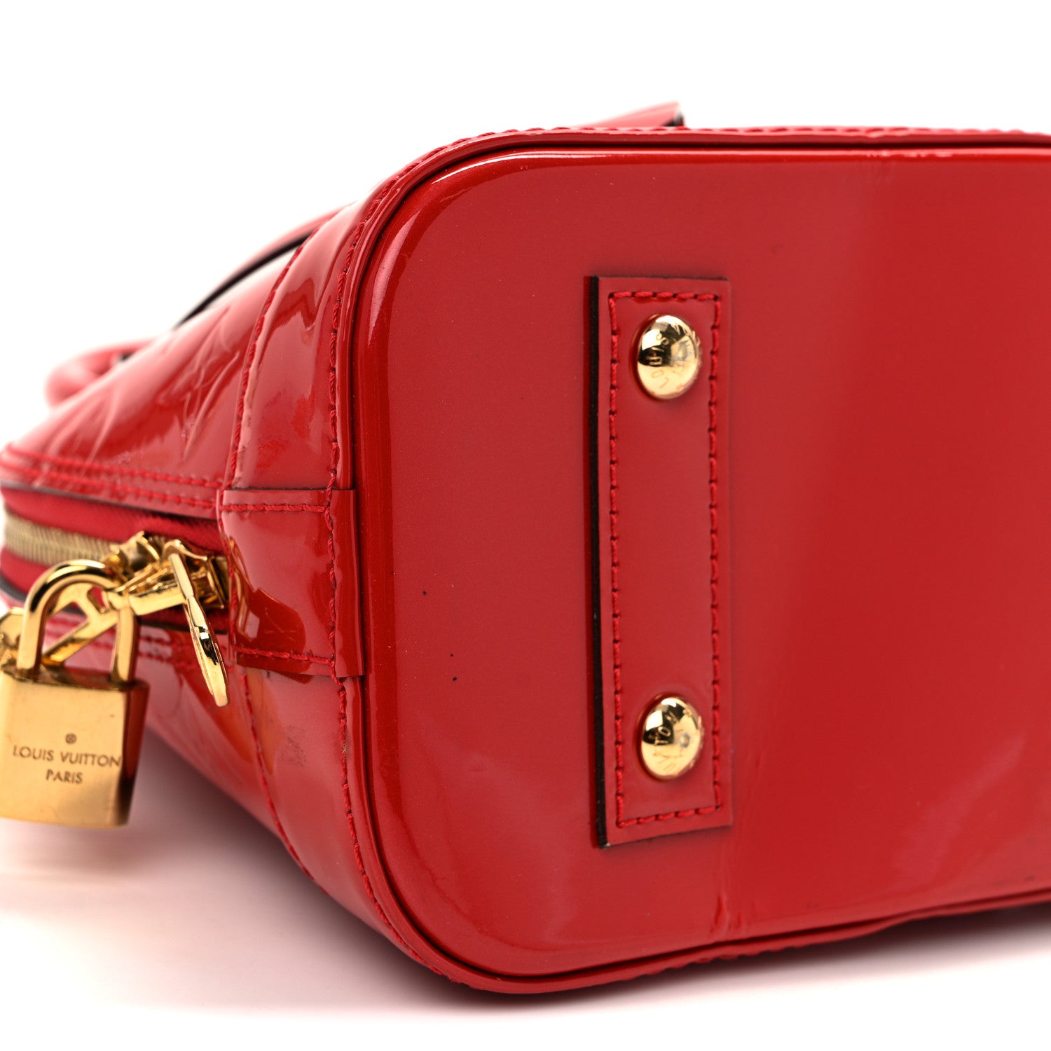 Louis Vuitton Vernis Alma BB Pomme D'Amour 8 of 10