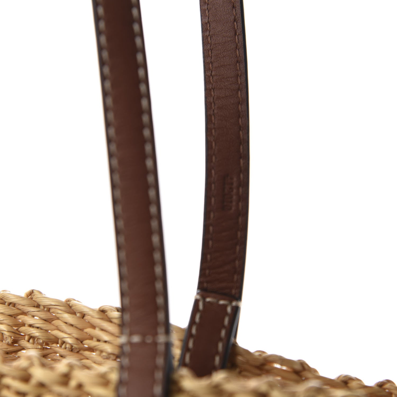 Loewe Raffia Calfskin Shell Tote Tan 9 of 10