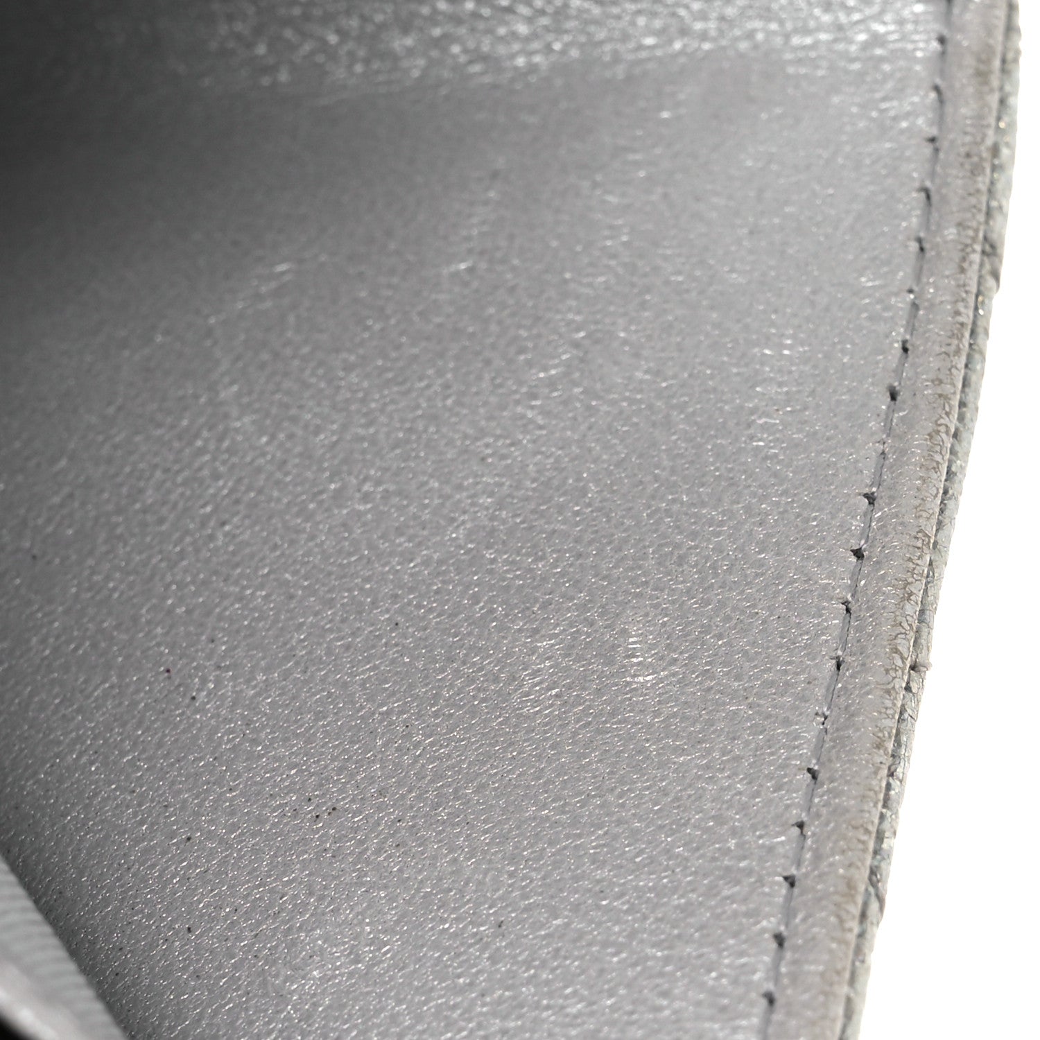 Chanel Metallic Caviar Quilted Compact Flap Wallet Silver 13 of 14
