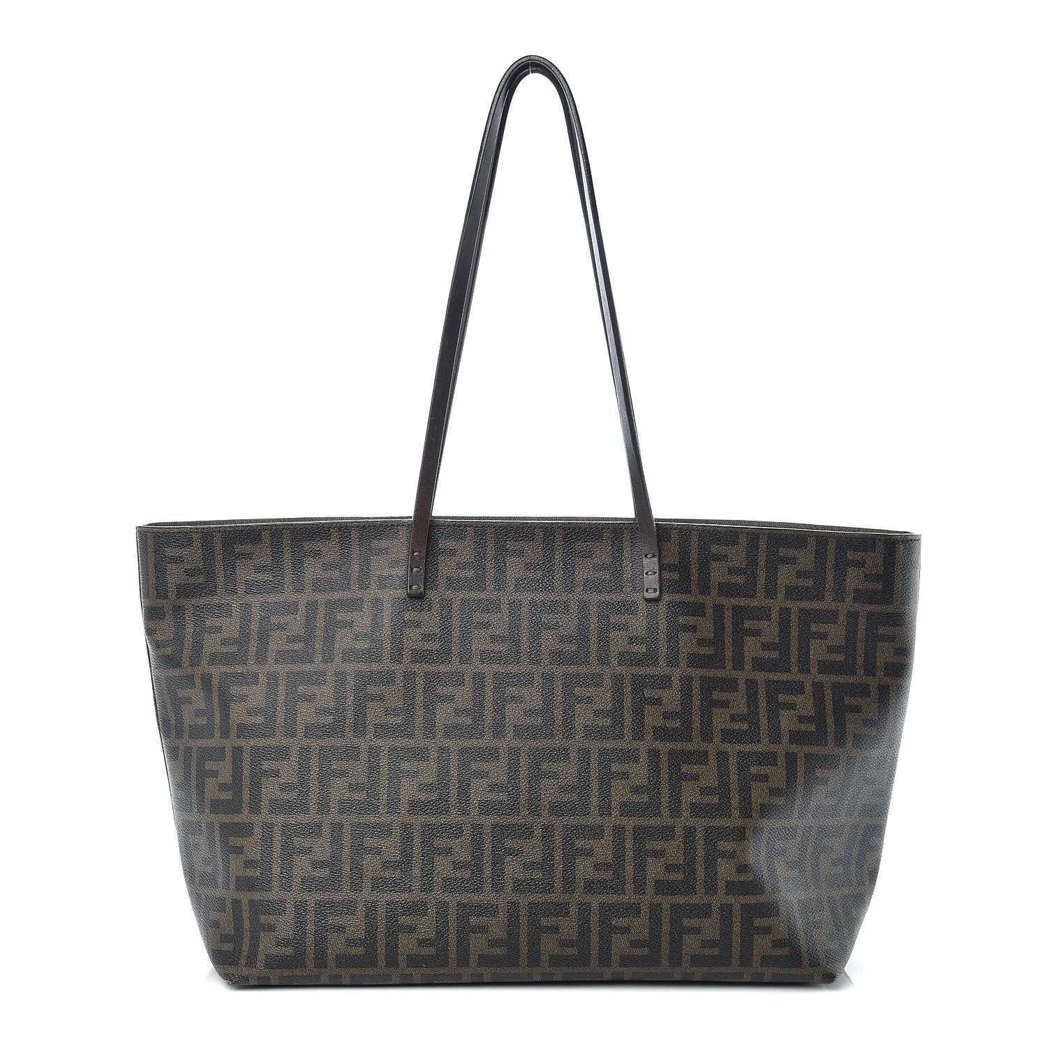 Fendi Zucca Spalmati Medium Roll Tote Tobacco Moro 1 of 15