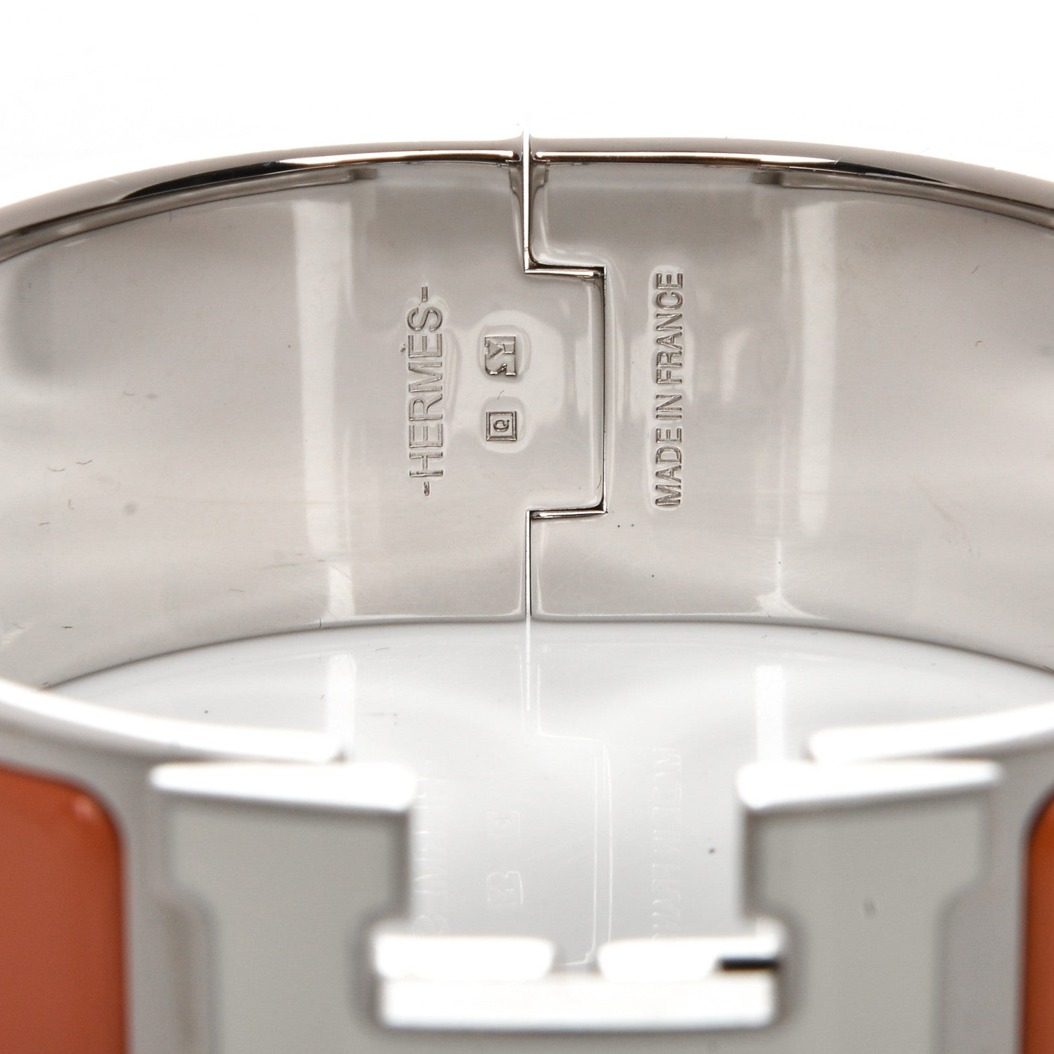 Hermes Enamel Wide Clic Clac H Bracelet GM Orange Fruite 6 of 6
