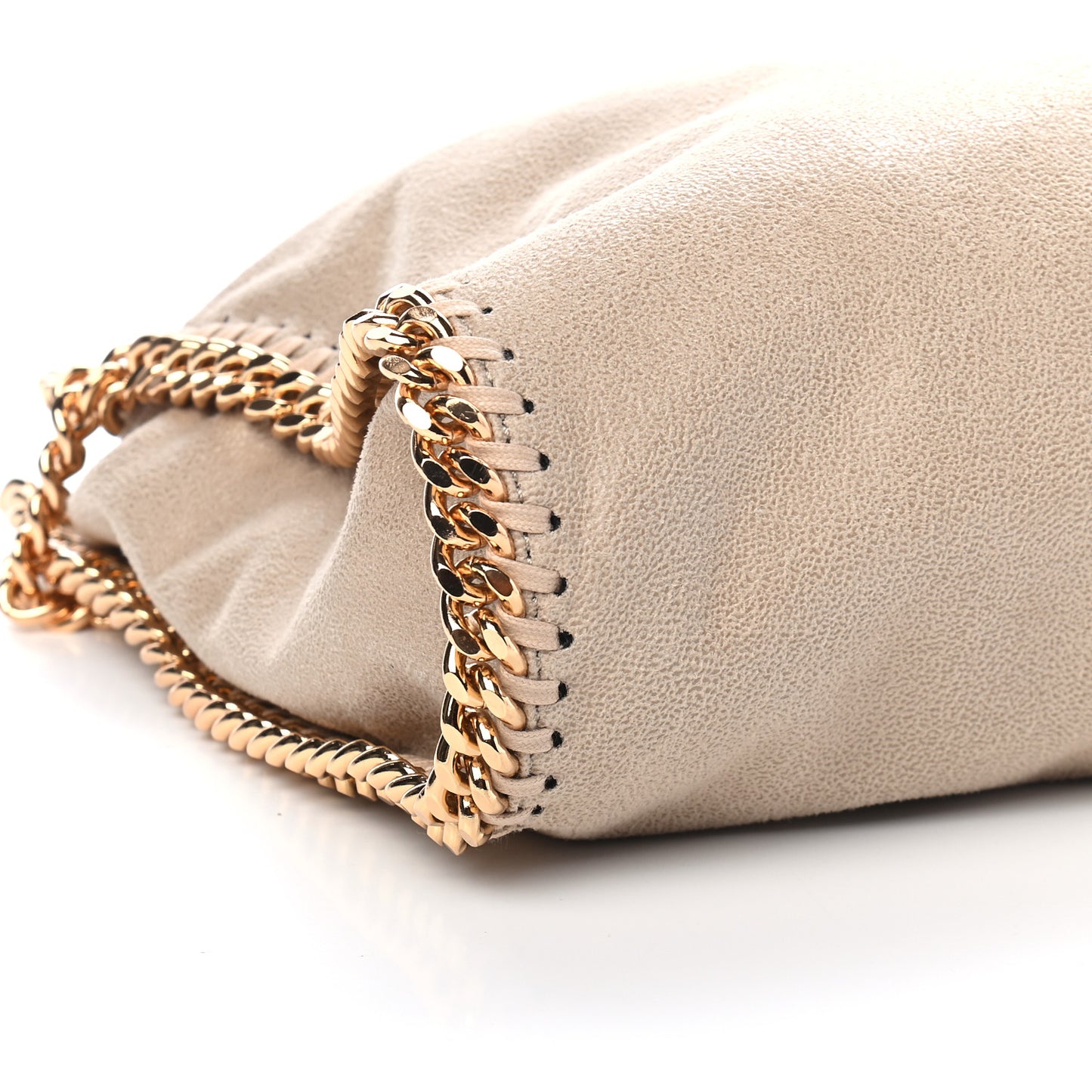 Shaggy Deer Falabella Fold Over Tote Taupe