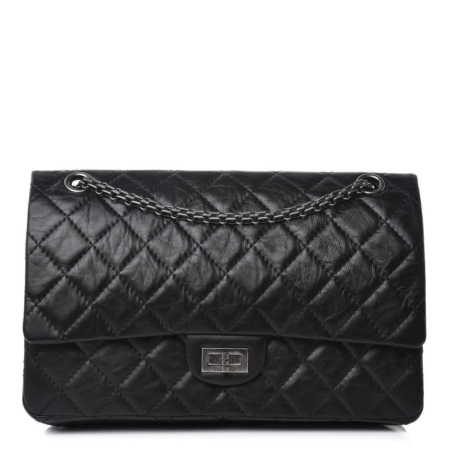 Chanel Aged Calfskin Quilted 2.55 Reissue 226 Flap Black 1 of 8