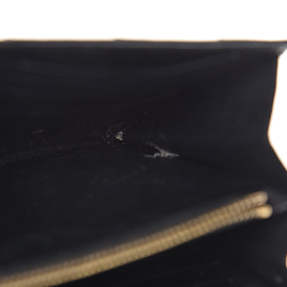 Saint Laurent Grain De Poudre Matelasse Chevron Monogram Chain Wallet Black 14 of 23