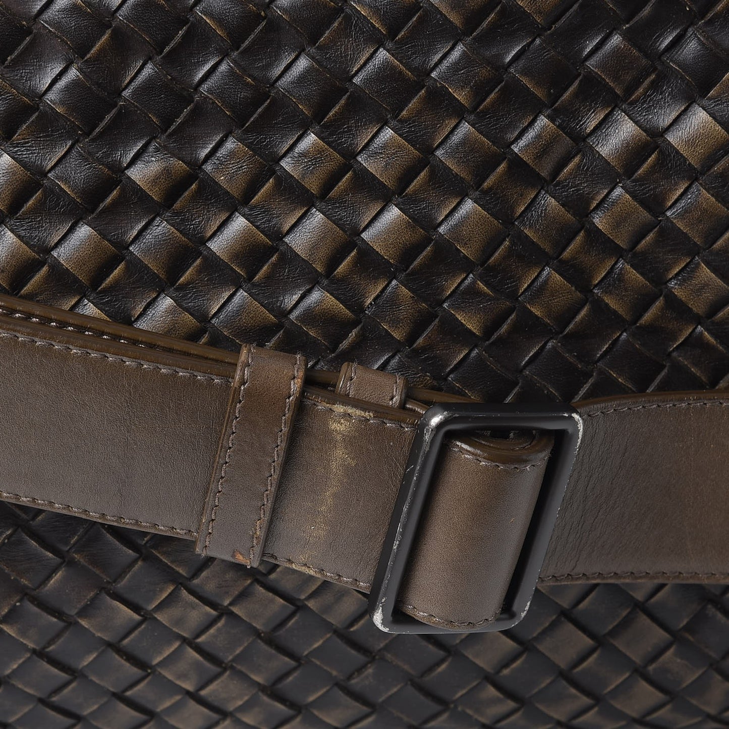 Nappa Intrecciato Satchel Ebano