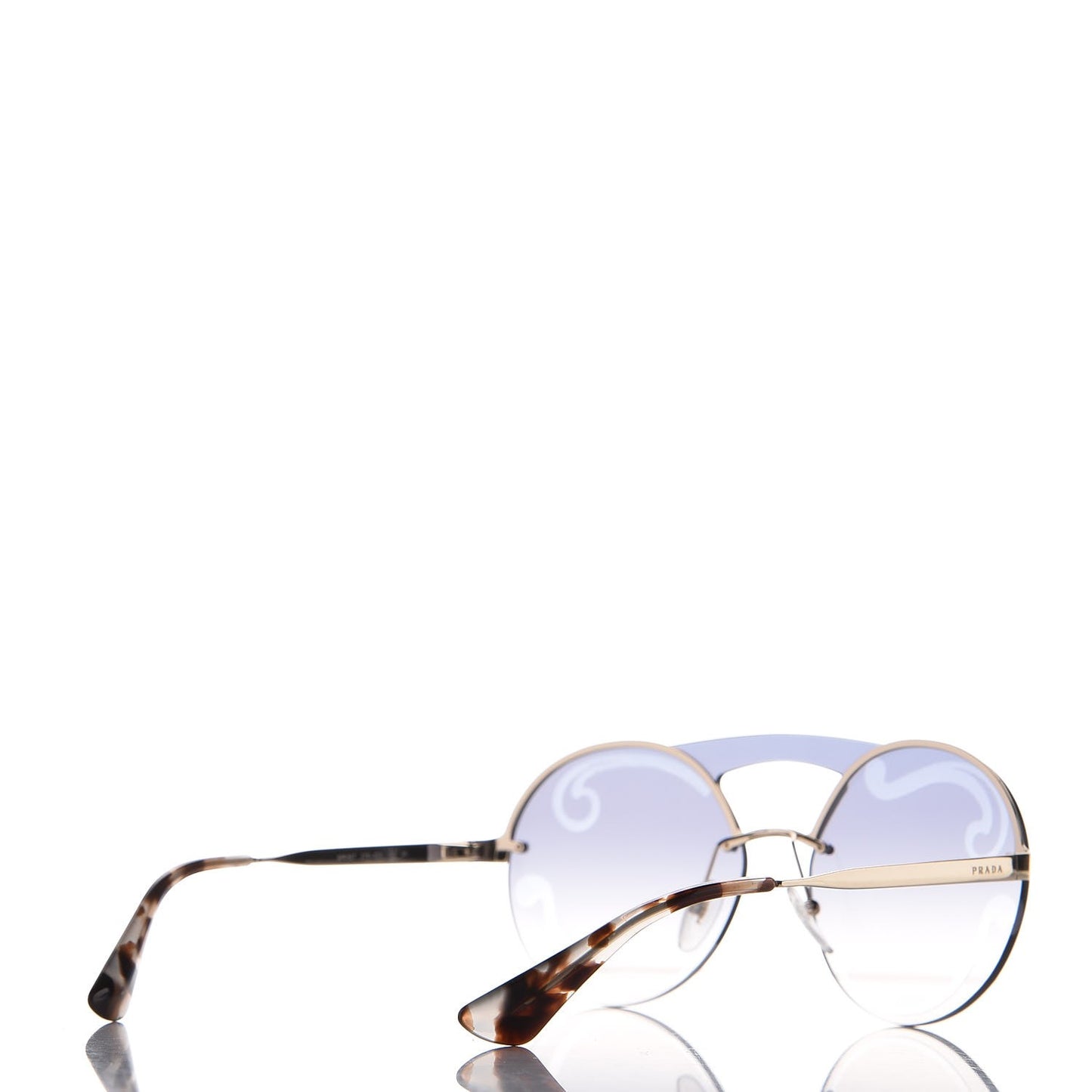 Round Gradient Sunglasses SPR 65T Blue