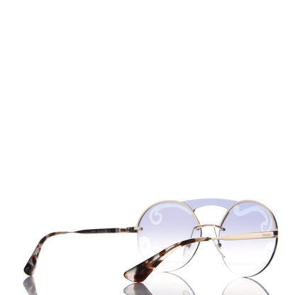 Prada Round Gradient Sunglasses SPR 65T Blue 5 of 8
