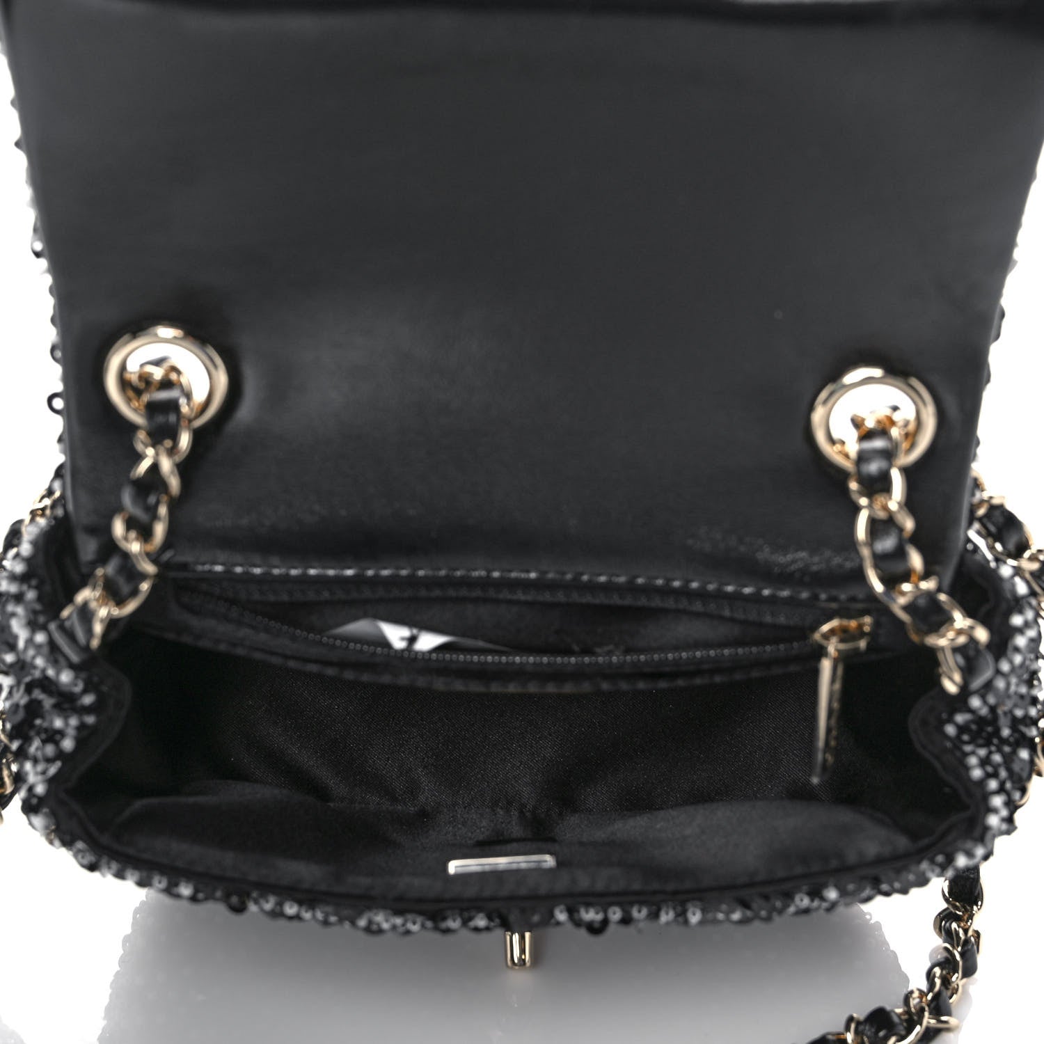 Chanel Sequin Mini Square Flap Black 5 of 11