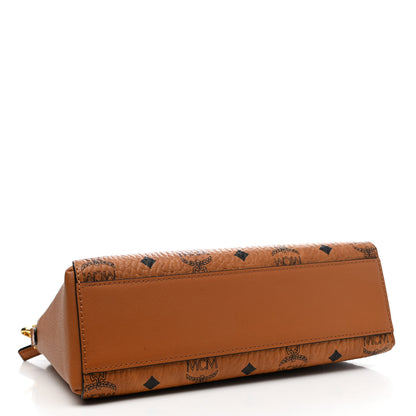 MCM Visetos Small Essential Crossbody Bag Cognac 3 of 4