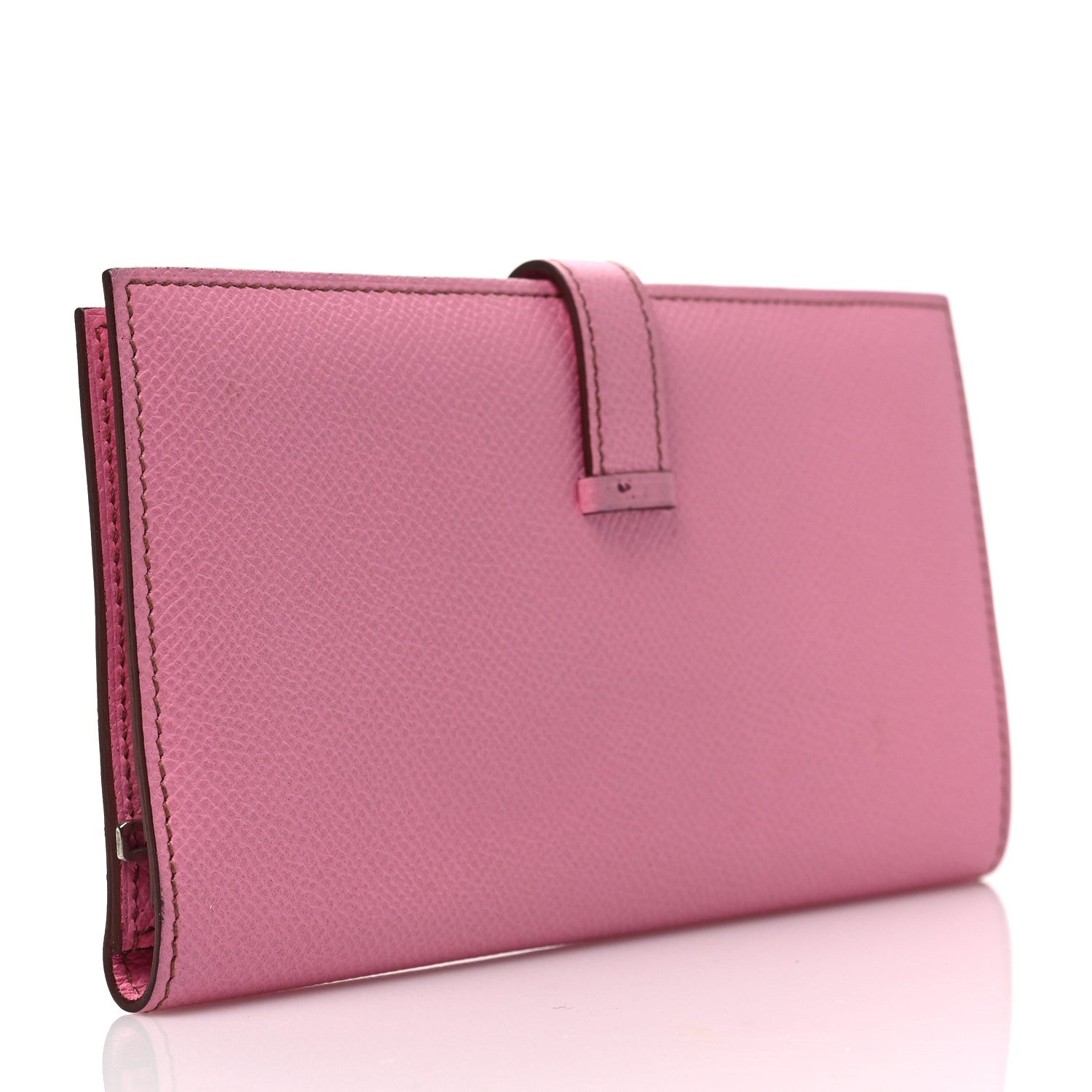 Hermes Epsom Bearn Gusset Wallet 5P Pink 3 of 7