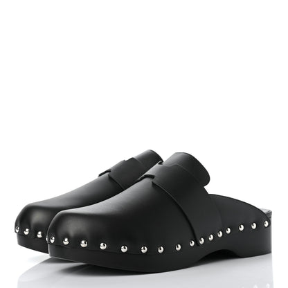 Hermes Calfskin Calya Mules 39 Black 3 of 7