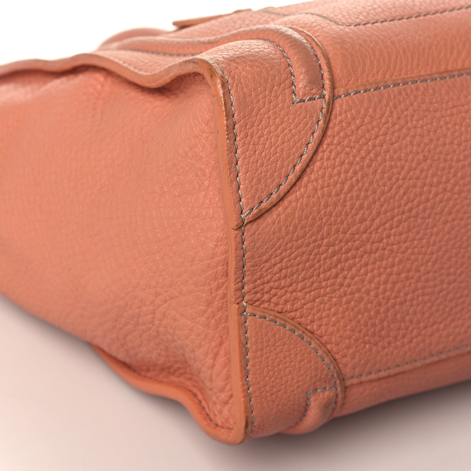 Celine Pebbled Calfskin Micro Luggage Pink 9 of 11
