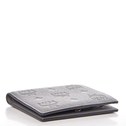 MCM Calfskin Signature Monogram Klara Bi-Fold Wallet Dove 5 of 10