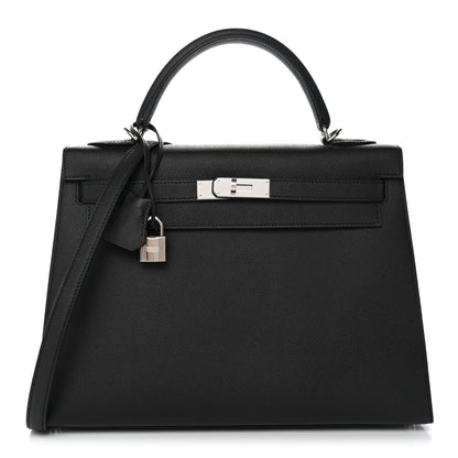 Hermes Epsom Kelly Sellier 32 Black 1 of 10