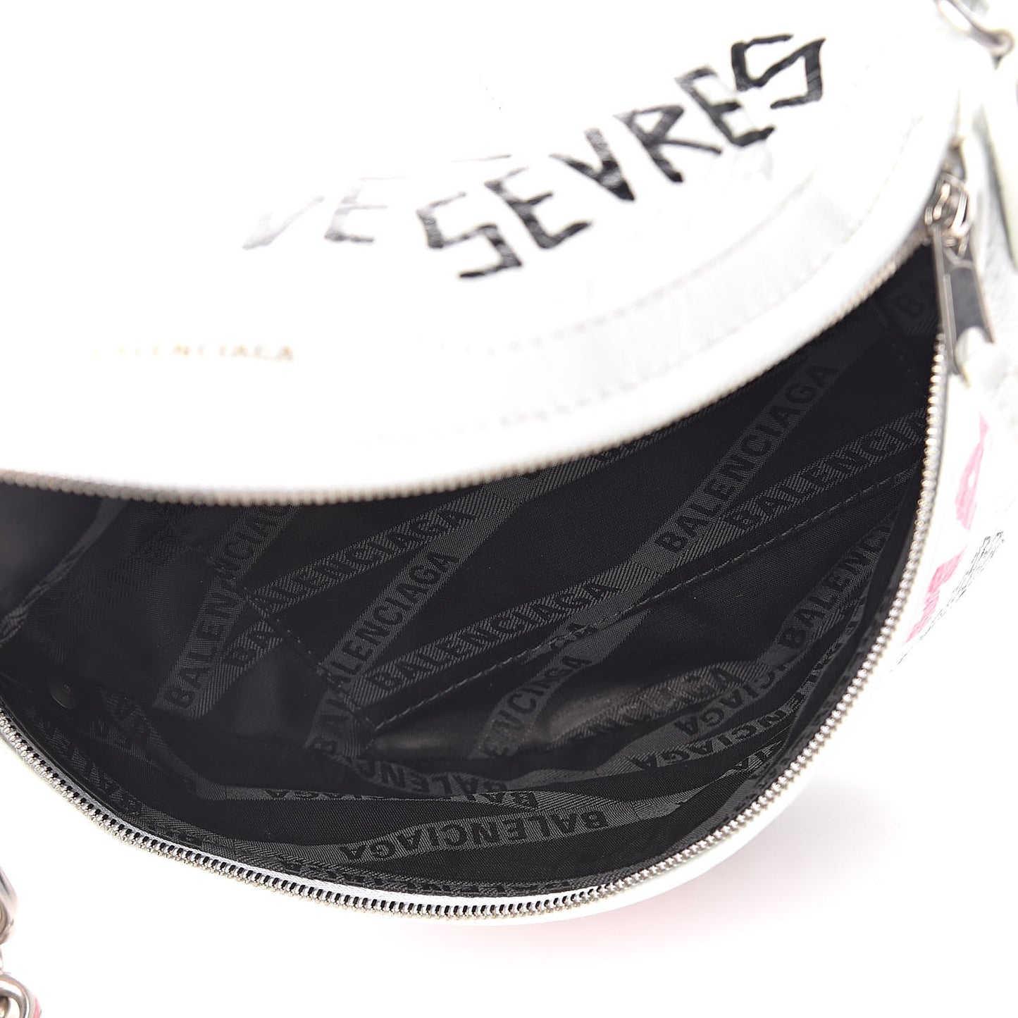 Agneau Arena Graffiti All Over XXS Souvenir Belt Bag White Multicolor