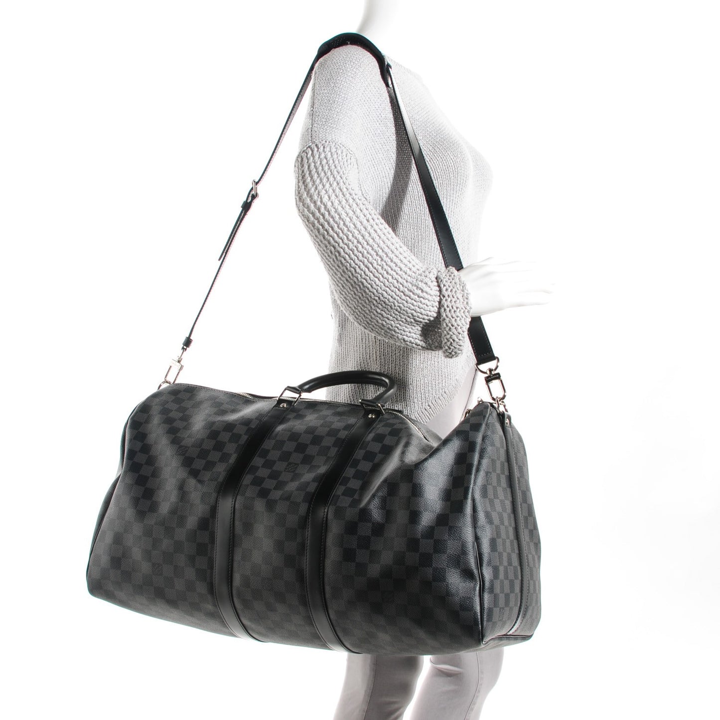 Damier Graphite Keepall Bandouliere 55