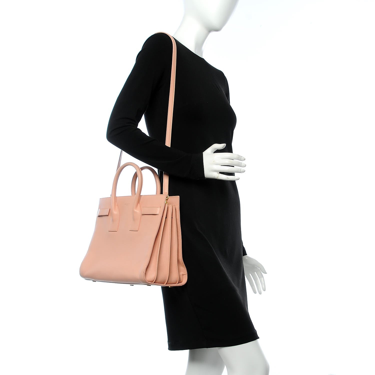 Saint Laurent Calfskin Small Sac De Jour Light Blush 2 of 13