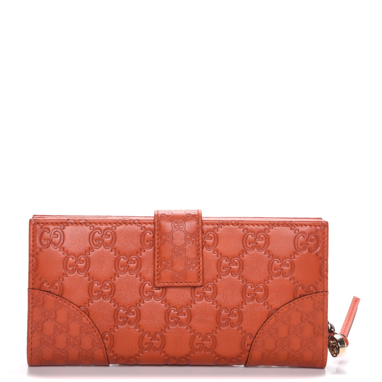 Gucci Guccissima Bree Long Flap Wallet Orange 1 of 8