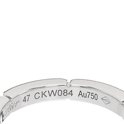Cartier 18K White Gold Diamond Maillon Panthere Wedding Band Ring 47 4 5 of 5