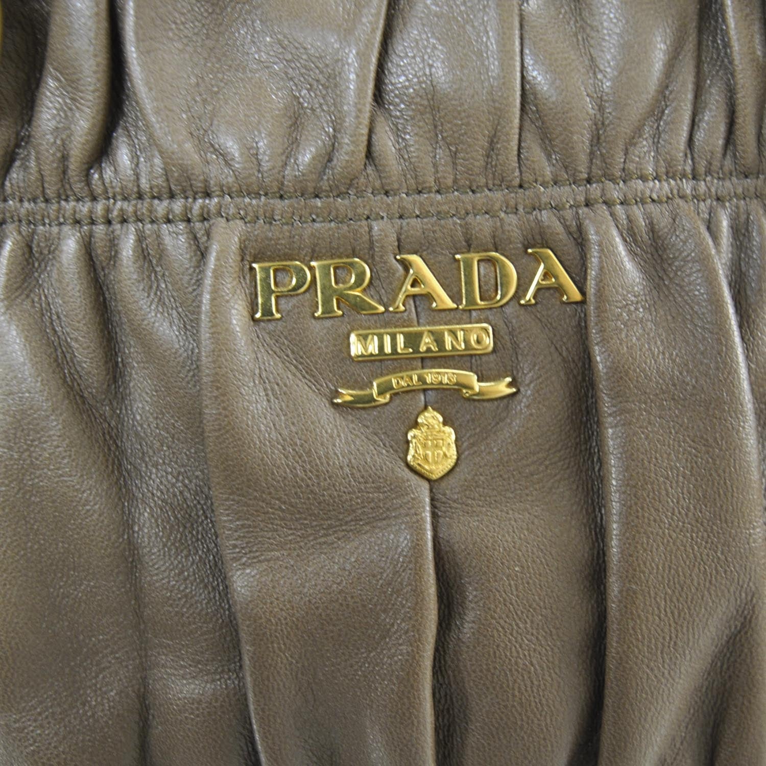 Prada Nappa Leather Gaufre Tote Beige 6 of 10