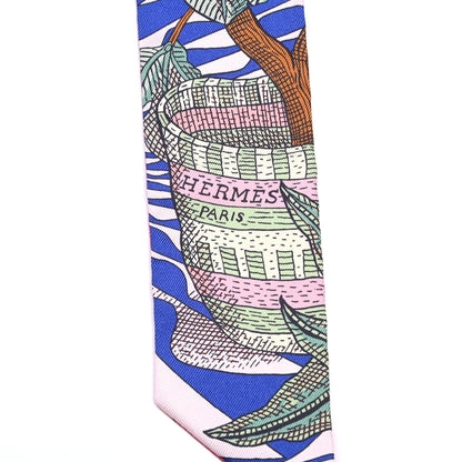 Hermes Silk La Danse Des Amazones Twilly Bleu Roy Vert Jaune 4 of 4