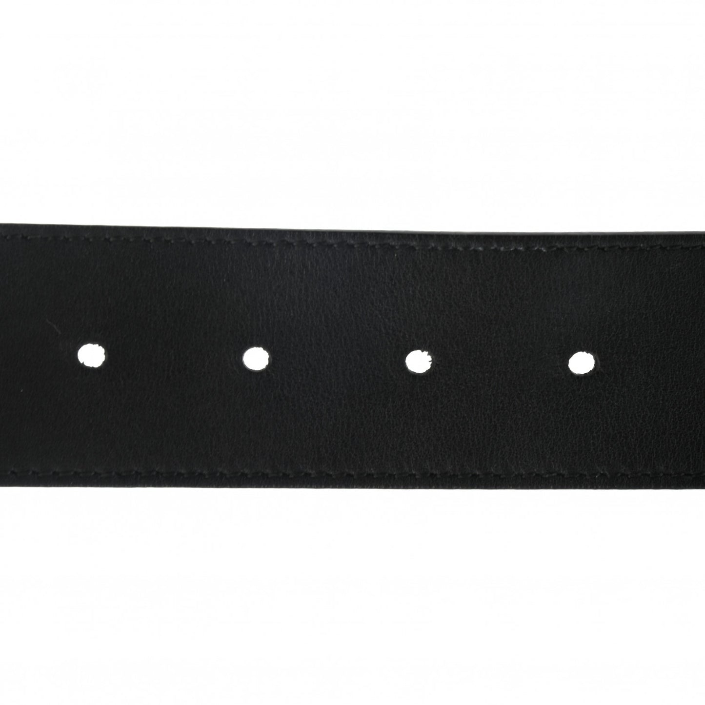 Moon Calfskin Pearl Double G 40mm Belt 85 34 Black Cream