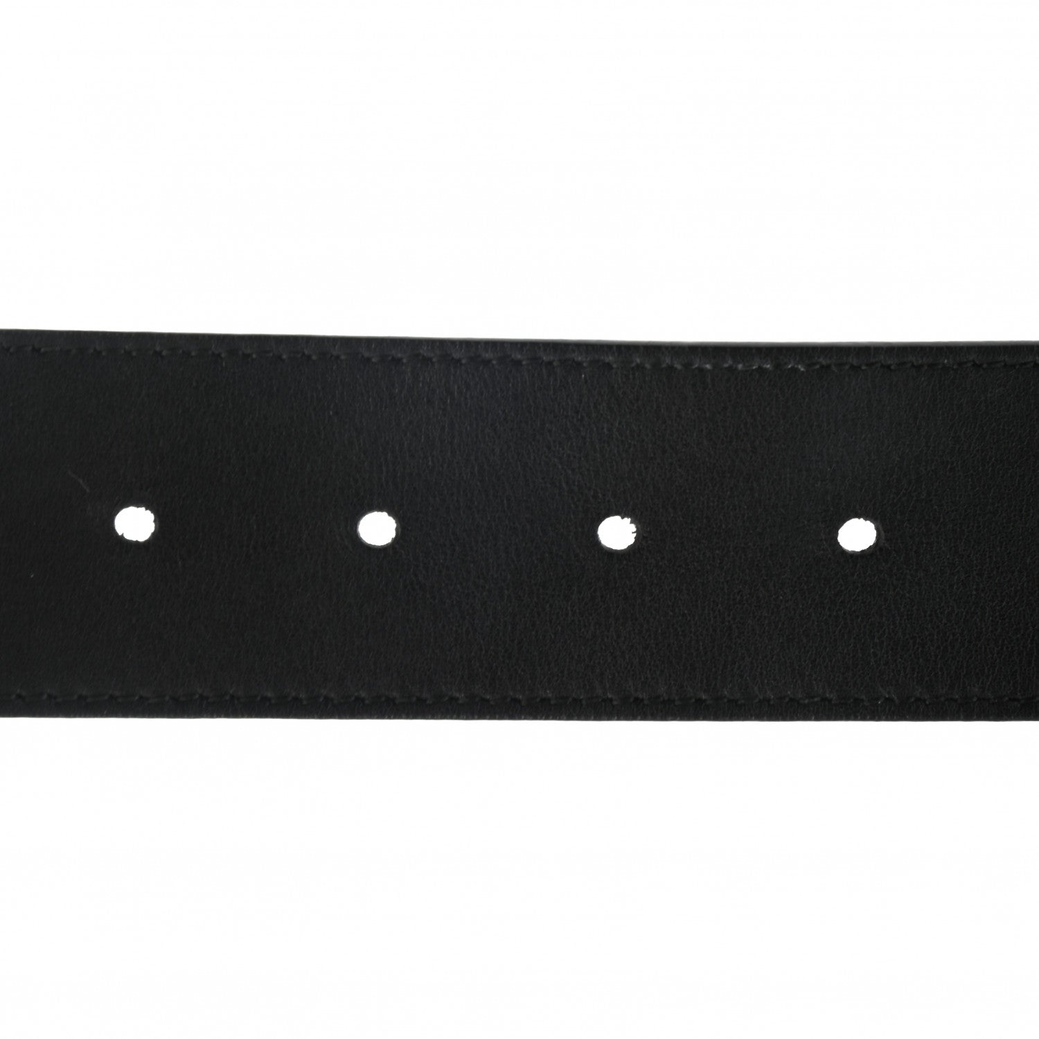 Gucci Moon Calfskin Pearl Double G 40mm Belt 85 34 Black Cream 4 of 5