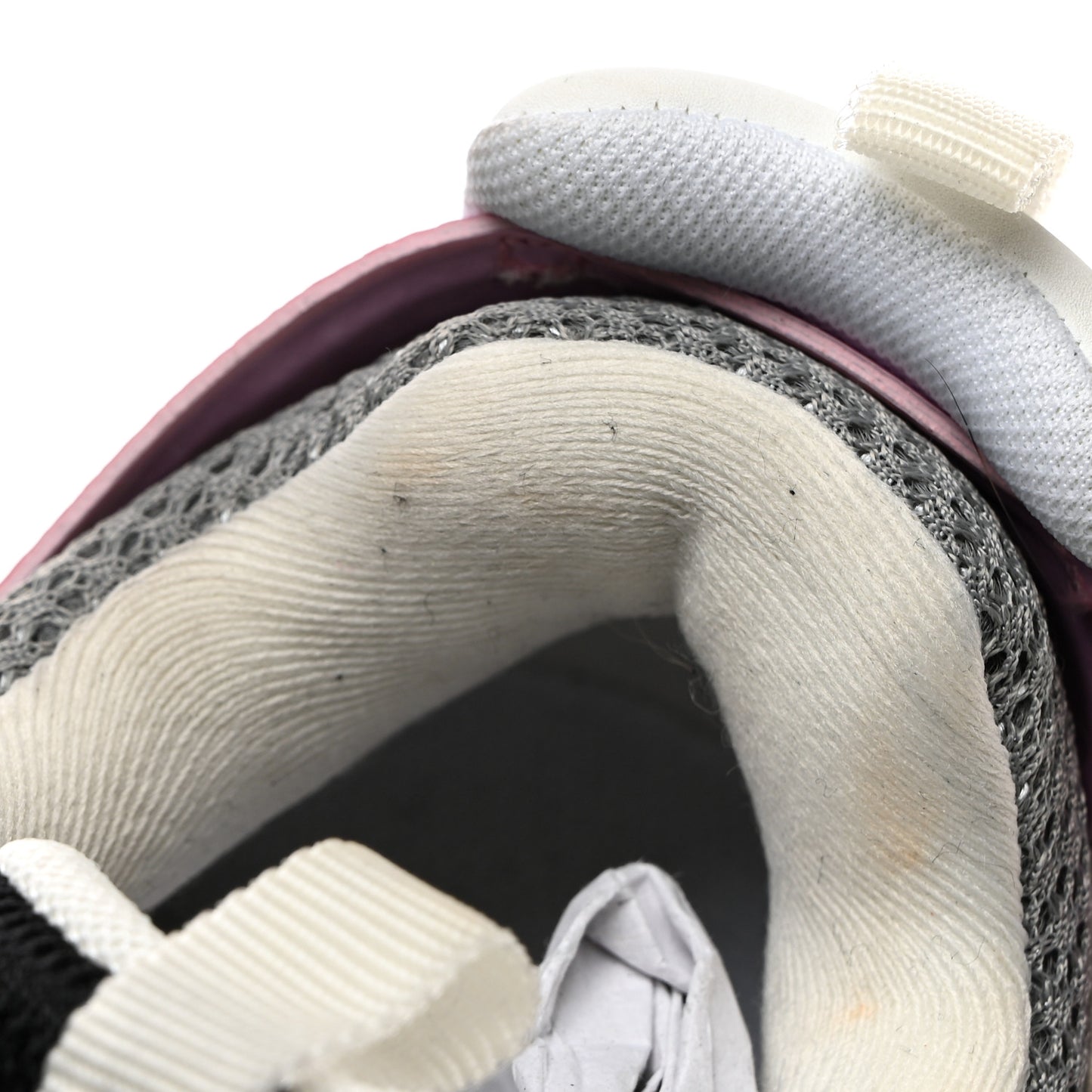 Mesh Rubber Tri-Color Womens Track Sneakers 37 White Pink Grey