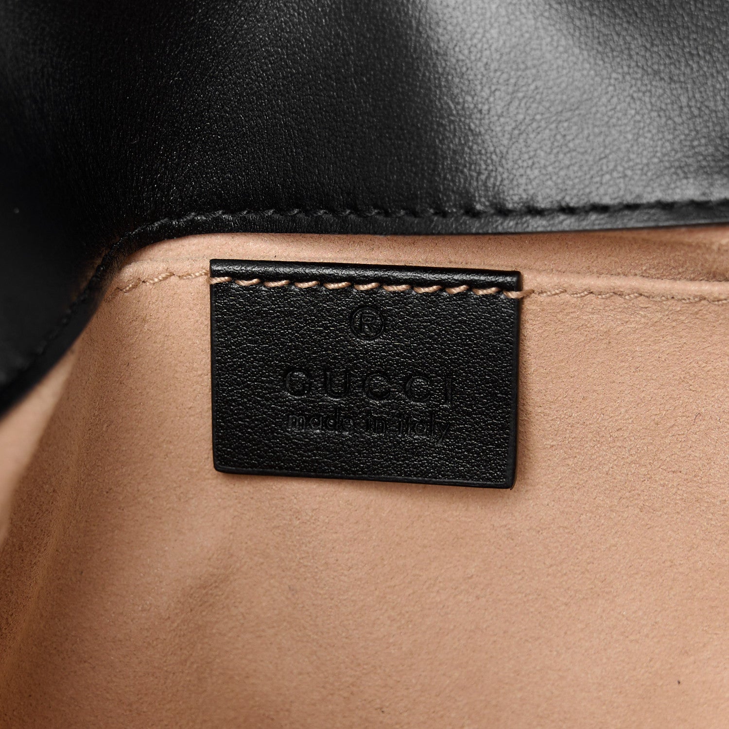 Gucci Calfskin Matelasse Mini GG Marmont Shoulder Bag Black 6 of 11